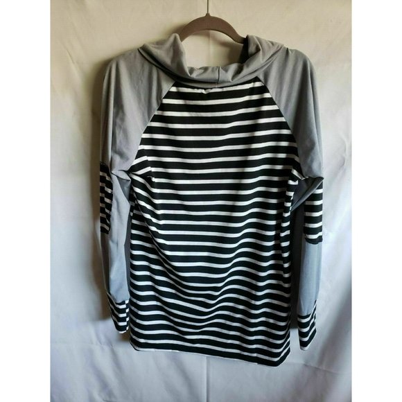 StarVnc Women Cowl Neck Patchwork Color Block - Picture 9 of 10